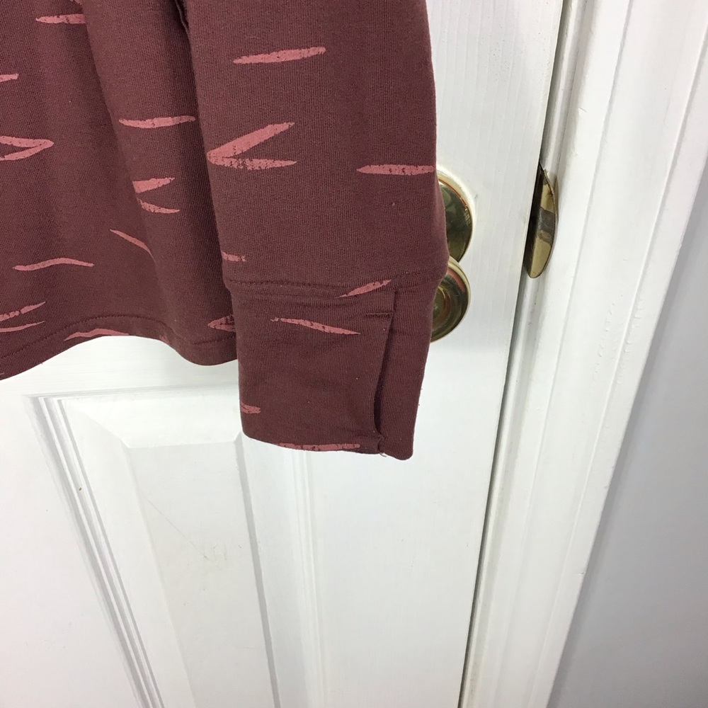 Title Nine Manresa Hoodie Womens Small Maroon French Terry Kangaroo Pocket - Picture 4 of 4